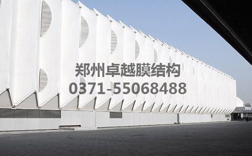北京西二旗地鐵站起伏褶皺的膜結(jié)構外立面