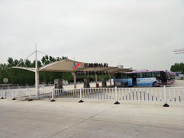 濟源膜結構充電站樁車棚【濟源潤萬家農(nóng)業(yè)科技有限公司等】工程設計施工案例